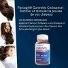 Forcapil Gummies Croissance - Cheveux et Ongles - Favorise la pousse des cheveux et ongles - Renforce la fibre capillaire - 6