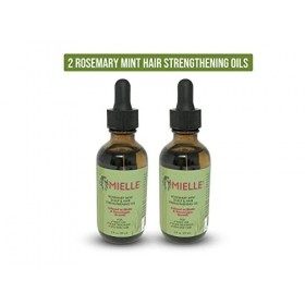 Mielle Organics Lot de 2 huiles de croissance à la menthe et au romarin pour renforcer le cuir chevelu et les cheveux, infusé