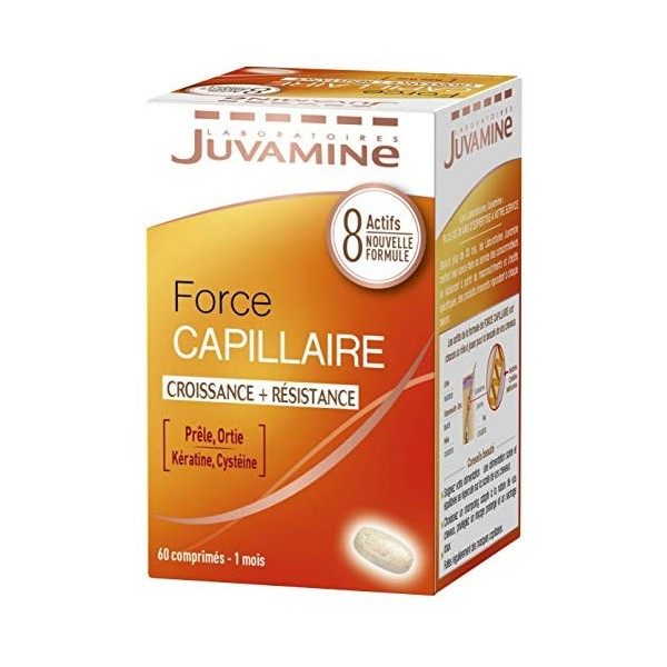 JUVAMINE - Force Capillaire/Croissance/Résistance - Kératine - 60 Comprimés