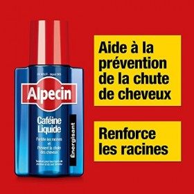 Alpecin Caffeine Liquid Tonique pour Cheveux 2x 200ml | Prévient et Réduit la Chute des Cheveux | Croissance Naturelle des Ch