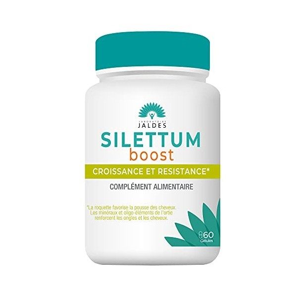 SILETTUM BOOST Pilulier de 60 Gélules | Croissance et résistance | Pour les cheveux fragilisés ou cassants avec une croissanc