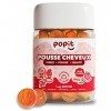 POP IT 60 Gummies Pousse Cheveux - Cure 1 Mois - Vegan, Sans Sucres, Goût Pêche - Vitamine Cheveux Biotine B8 1mg - Pousse Ch