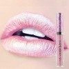 CHJUZI Métallique Diamant Liquide Lip Gloss Glitter Shimmer Rouge À Lèvres Antiadhésif Tasse Maquillage Brillant À Lèvres