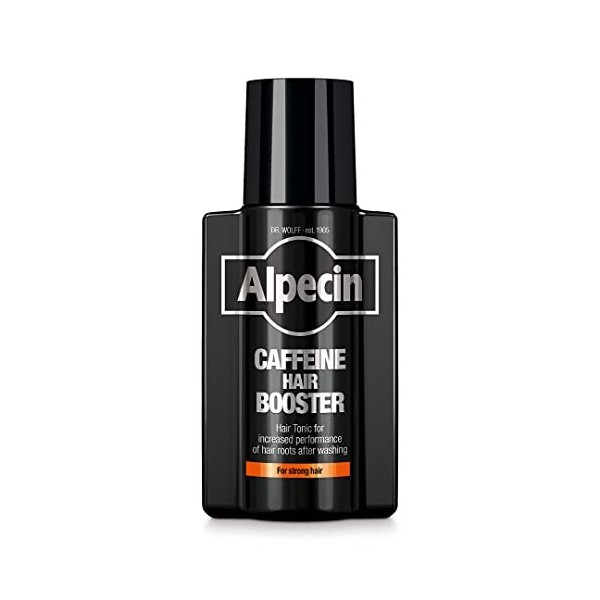 Alpecin Black Booster Tonique pour Cheveux 200ml | Prévient et Réduit la Chute des Cheveux | Croissance Naturelle des Cheveux