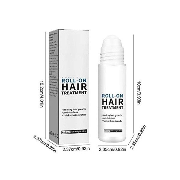 Roll-on Hair Treatment,Hair Growth Roller,Hair Growth Serum,18ml Rouleau dessence de Croissance des Cheveux,pour Masseur à B