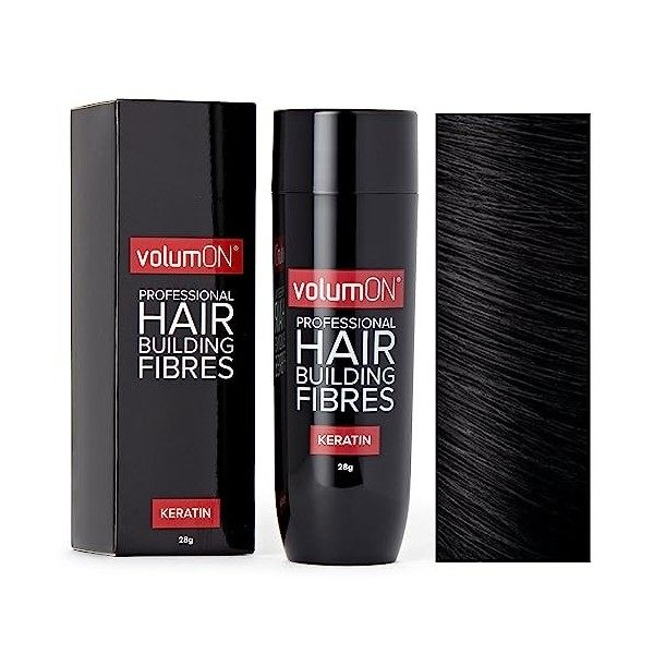 VolumON Professional Hair Building Fibres - Anti-chute - Kératine - 28 g - Jusqu’à 30 utilisations - Choisissez parmi 8 nuanc