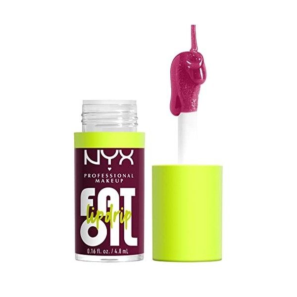 NYX Professional Makeup Gloss Huile à Lèvres Fat Oil Lip Drip, Haute Brillance, Fini Non Collant, Hydratation 12H, Applicateu