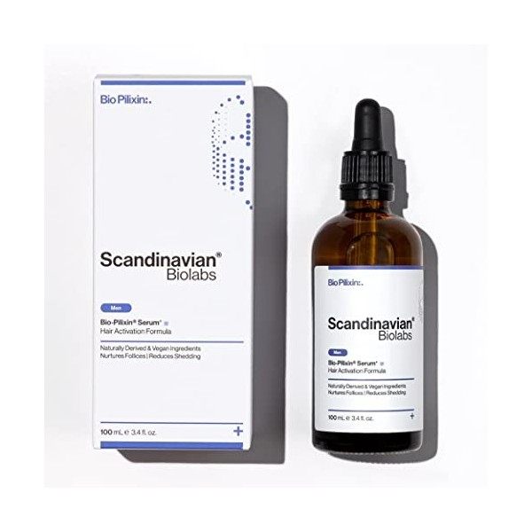 Scandinavian Biolabs Sérum capillaire pour favoriser la pousse des cheveux, pour homme | Traitement entièrement naturel pour 