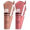 NYX Professional Makeup Gloss à Lèvres Repulpant Butter Gloss, Non Collant, Madeleine & Tiramisu, Pack Duo