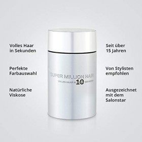 Super Million Hair - Fibres Capillaires Densifiantes pour Cheveux Clairsemés, Chute de Cheveux, 15g, Brun Moyen 23 