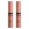 NYX Professional Makeup Gloss à Lèvres Repulpant Butter Gloss, Non Collant, Madeleine & Tiramisu, Pack Duo
