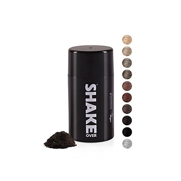SHAKE OVER® - Fibres Capillaires Densifiantes Végan, Riche en Zinc, Épaissit les Cheveux Fins, Haute Qualité et Fabrication E