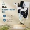 HAIRMETTO Hair Restoration KIT, Topical Saw Palmetto Oil and Serum for Scalp Treatment, restore hair loss, Dermaroller includ