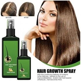 Sérum de Croissance de Cheveux, Huile Germinale de Gingembre, Perte de Cheveux et Cheveux Effiler Traitement, Sérum de Cheveu