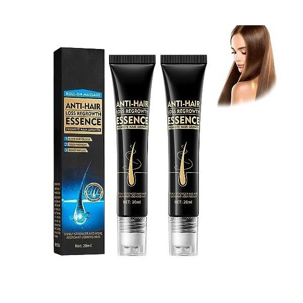 Stovis Biotin Hair Growth Roll-On Massage Essence, Natural Biotin Oil for Hair Growth, Stovis Biotin Hair Growth Essence, Sti