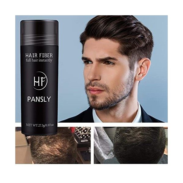 Raxove Fibre Capillaire Naturelle - 27,5 g de Poudre de Cheveux Noirs pour Hommes | Fibres de kératine Nature Unisexe dissimu