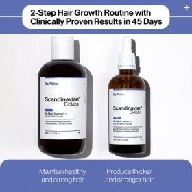 Scandinavian Biolabs Shampoing fortifiant et sérum capillaire pour favoriser la pousse des cheveux, pour femme | Formule enti