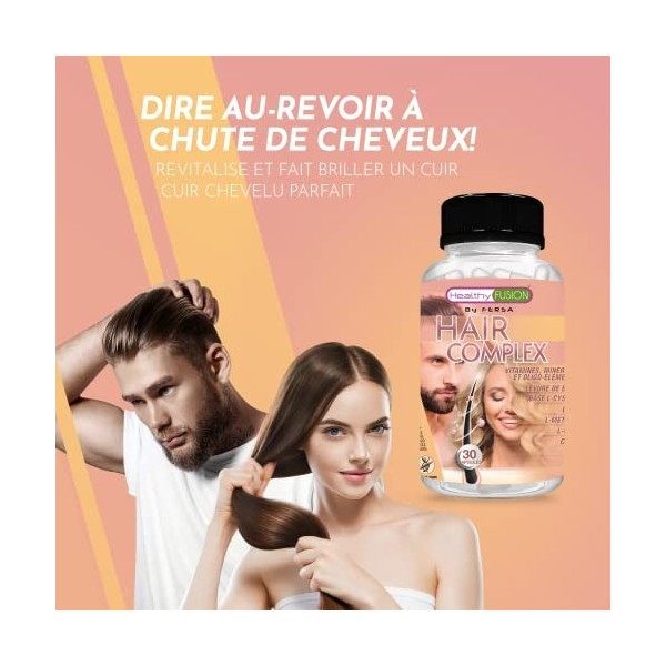 Healthy Fusion Anti-chute efficace | Stimule la croissance des cheveux | Augmente le volume et la densité | Renforce les raci