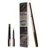 New Era Eyebrow Tattoo Pen pour les yeux Crayon de maquillage avec - 24 heures de maculage étanche longue durée Marron foncé