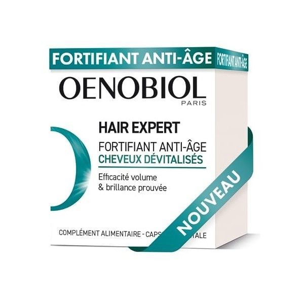 OENOBIOL HAIR EXPERT Fortifiant Anti-Âge - Nouveau - Marc de Raisin et Céramides - Efficacité prouvée - Favorise la brillance