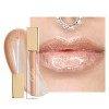 Oulac 3D Gloss à Lèvres Pailleté - Hydratant Rouge à Lèvres Liquide | Gloss Transparent Lip Oil Brillant - Enrichi en Extrait