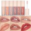 6 Pcs Lip Gloss Set Lip Oil Light Hydratant Lip Glow Oil Long Lasting Waterproof Liquid Lipstick Crystal Jelly Lip Tinted Liq