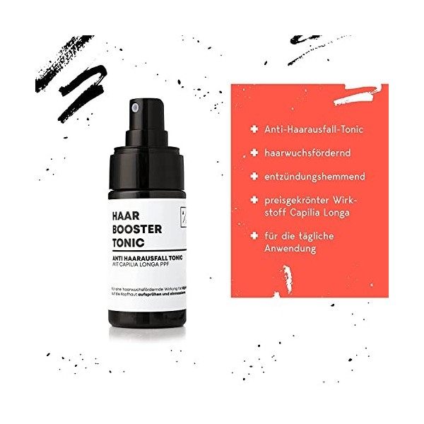 A/L HaarBooster Tonic - Anti-perte de cheveux - Effet stimulant la croissance des cheveux - Réduit la perte de cheveux - Avec