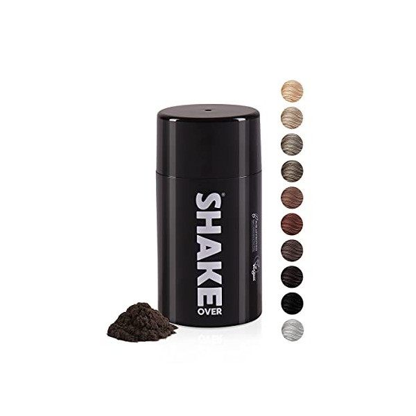 SHAKE OVER® - Fibres Capillaires Densifiantes Végan, Riche en Zinc, Épaissit les Cheveux Fins, Haute Qualité et Fabrication E