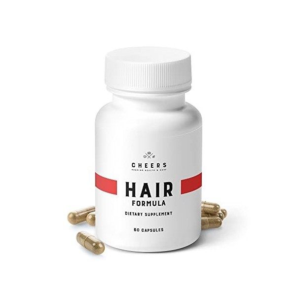 Cheers, Complexe minéral et cheveux, peau et ongles, 60 capsules végétaliennes pour la croissance et le renforcement des chev