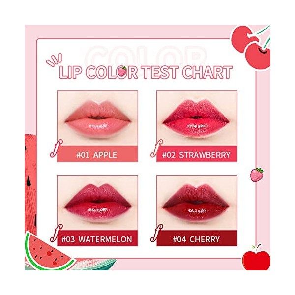 Sitovely 4 Couleurs Ensemble de teinture des lèvres, Velours mat Mini rouge à lèvres liquide, Hydratant longue durée tasse an