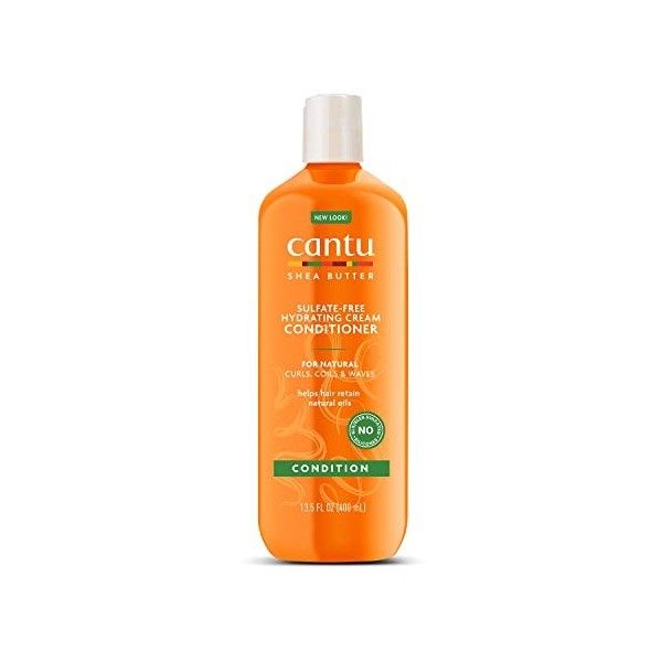 CANTU - Revitalisant hydratant au beurre de karité - Revitalisant sans sulfate pour cheveux bouclés et texturés - Lot de 1 1