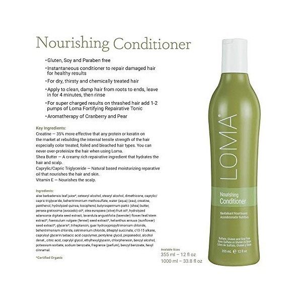 LOMA Après-Shampooing Nourrissant 33oz