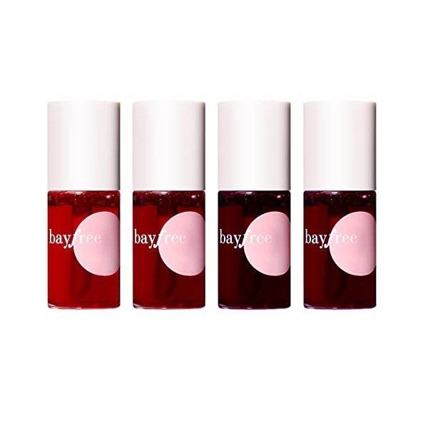 4pcs Lip and Cheek Tint Stain, Korean Lip Stain Tint Makeup, Lipstick Long Lasting Waterproof, Non-Sticky Lip Makeup Natural 