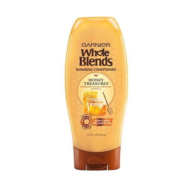 Garnier Mélanges entiers réparation trésors de miel conditionneur, cheveux abîmés 12,5 fl oz 1 Count Honey Conditioner Trés