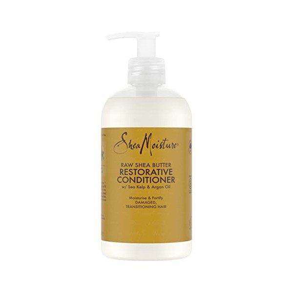 Shea Moisture Après-Shampooing Femme Hydratant et Revitalisant au beurre de karité bio brut pour Cheveux Secs, Abîmés 384ml