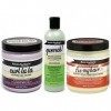 Aunt Jackies Curls & Coils - Lot de 3 soins capillaires - gel définition des boucles Curl La La 426 g/après-shampoing sans ri