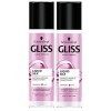 Schwarzkopf Gliss Spray Après-Shampooing Liquide Feuille Soie Sans Rinçage Avec Kératine 2 X 200Ml - 400Ml