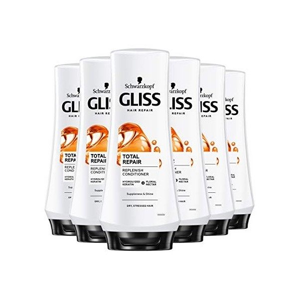 Schwarzkopf Gliss Total Repair 19 Conditioner 200 ml – Lot de 6