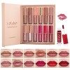 Lishang 3 Couleur Rouge a Levre Pailleté Gloss Lot Coffret Rouge a Levre Diamant Brillant Métallique Rouges à Lèvres Liquide 