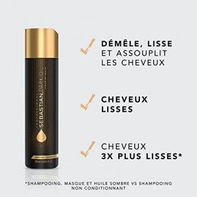 Sebastian Professional Après-shampoing léger Dark Oil | Adoucit et nourrit | Volume naturel | Tous types de cheveux, 250&nbsp;ml