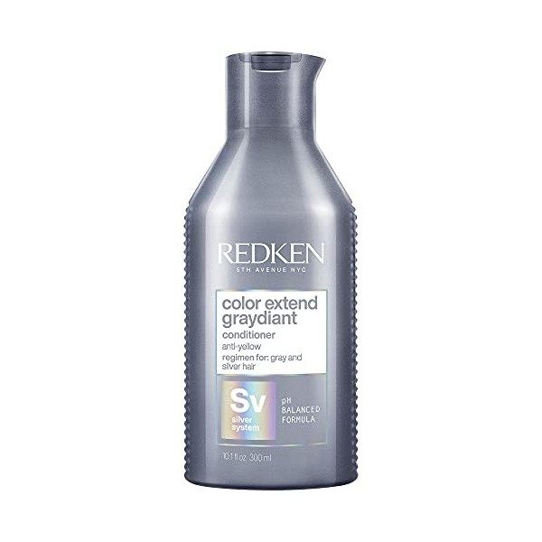 Redken, Après-Shampoing Déjaunisseur pour Cheveux Gris ou Blancs, Éclat & Nutrition, Color Extend Graydiant, 300 ml