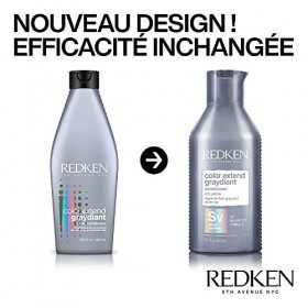 Redken, Après-Shampoing Déjaunisseur pour Cheveux Gris ou Blancs, Éclat & Nutrition, Color Extend Graydiant, 300 ml