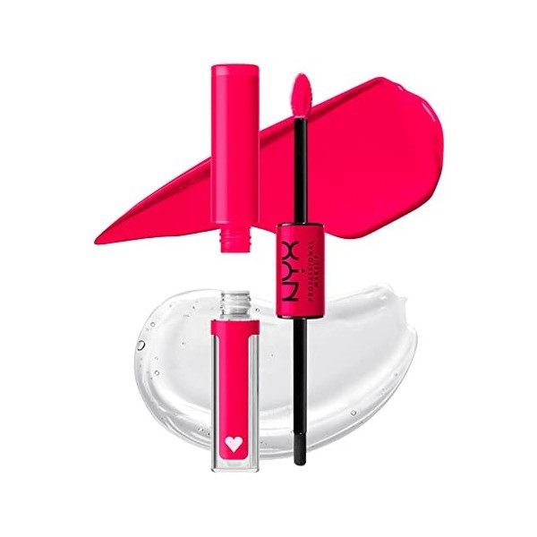 NYX Professional Makeup Brillant à Lèvres Shine Loud, Intensément Pigmenté, Double Embout Rouge à Lèvres et Gloss, Brillance 