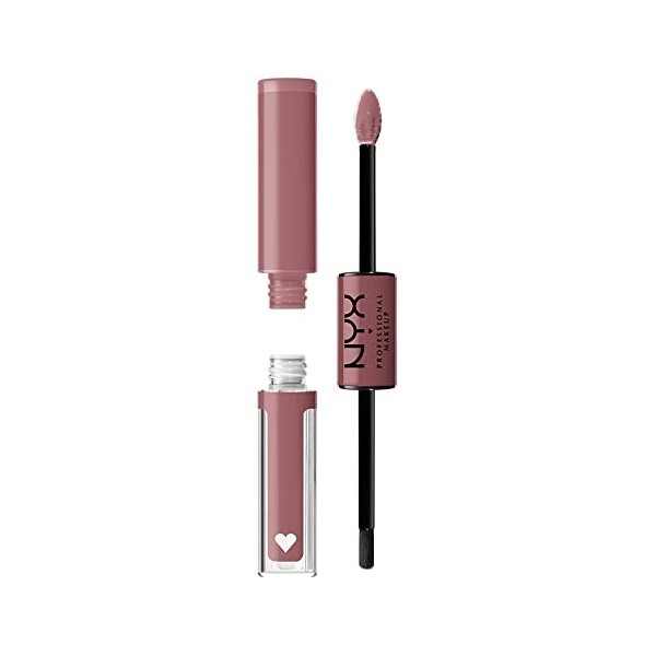 NYX Professional Makeup Brillant à Lèvres Shine Loud, Intensément Pigmenté, Double Embout Rouge à Lèvres et Gloss, Brillance 