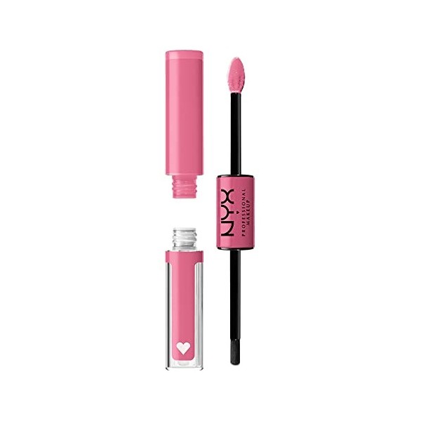 NYX Professional Makeup Brillant à Lèvres Shine Loud, Intensément Pigmenté, Double Embout Rouge à Lèvres et Gloss, Brillance 
