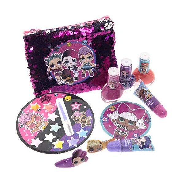 L.O.L Surprise! Townley Girl Ensemble de maquillage avec plus de 20 pièces, y compris un brillant à lèvres, un vernis à ongle