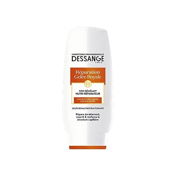 Dessange - Après-Shampooing Réparation Gelée Royale - Formule Enrichie à la Gelée Royale Restructurante - Pour Cheveux Secs e