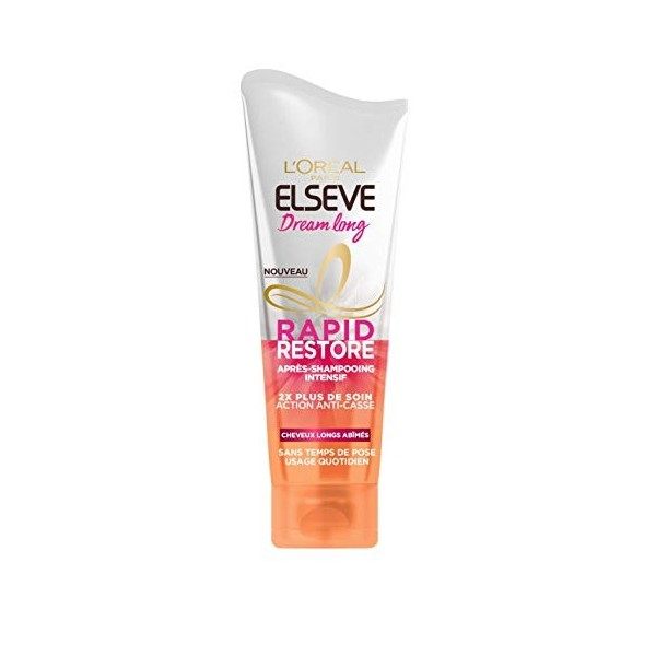 LOréal Paris Elsève Rapid Restore Dream Long Intensif/Action Après-shampoing Anti-Caisse, 180 ML