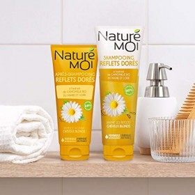 Naturé Moi - Après Shampooing Sans Sulfate Reflets Dorés - Démélant Cheveux, Illumine, Reflets Blonds - Cheveux Blonds - Camo