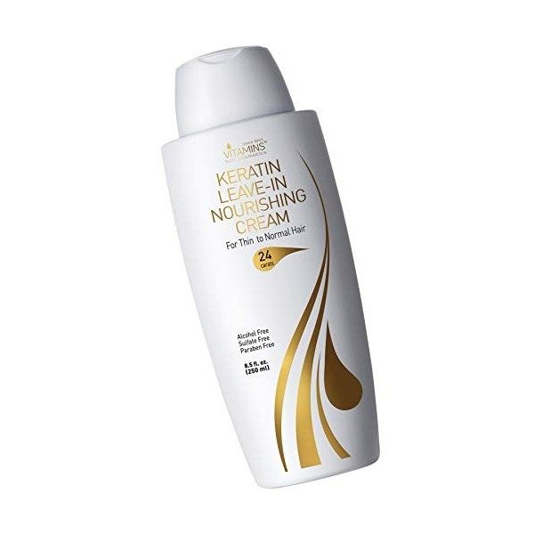 Vitamins apres shampoing cheveux secs et abimés - soin leave in demelant apres shampoing cheveux bouclés et lisses épais - Cr...